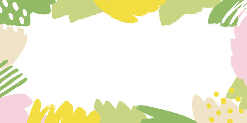 フレーム素材_アブストラクト_スプリングカラー