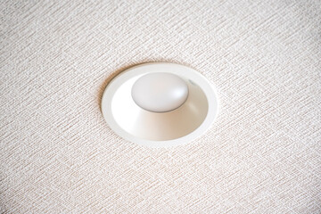 天井に設置したダウンライト
