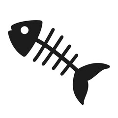 Fishbone icon. Vector illustration - obrazy, fototapety, plakaty