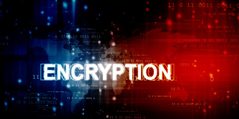 2D illustration Data Encryption background