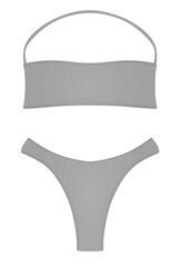 Grey swim suit. vector illustration