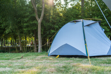 tent in city park