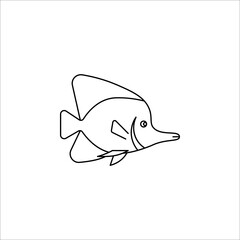 Fish icon vector isolated on white background. vector illustration. EPS 10