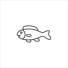 Fish icon vector isolated on white background. vector illustration. EPS 10