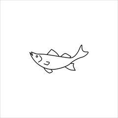 Fish icon vector isolated on white background. vector illustration. EPS 10