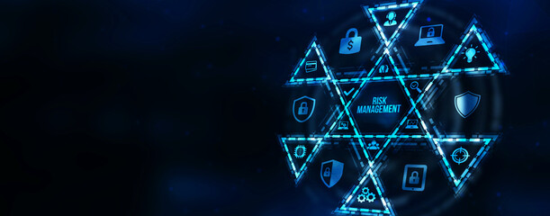 Internet, business, Technology and network concept. Risk Management and Assessment for Business Investment Concept. 3d illustration.