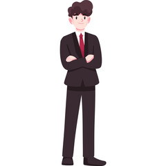 Businessman character illustration design