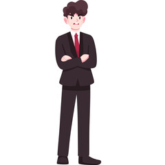 Businessman character illustration design