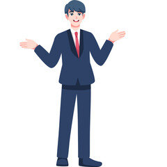 Businessman character illustration design