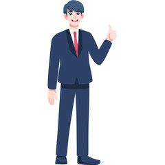 Businessman character illustration design