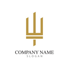 Trident Logo Template vector icon