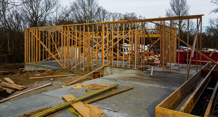 Residential Home Build Under Construction