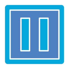 Pause Glyph Two Color Icon