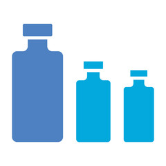 Vials Glyph Two Color Icon