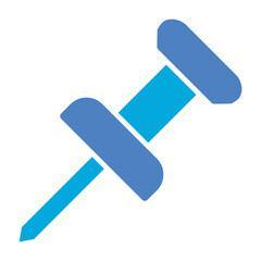 Pushpin Glyph Two Color Icon