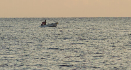 Obraz premium a speedboat in the sea