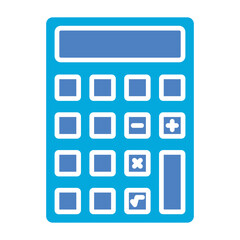 Calculator Glyph Two Color Icon