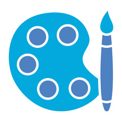 Color Palette Glyph Two Color Icon