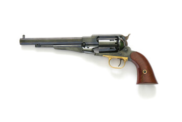 Black powder revolver Remington New Army on a white background