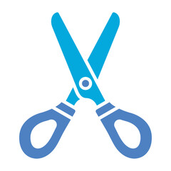 Scissor Glyph Two Color Icon