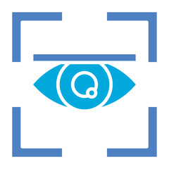 Eye Scanner Glyph Two Color Icon