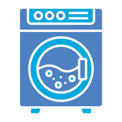 Washing Machine Glyph Two Color Icon