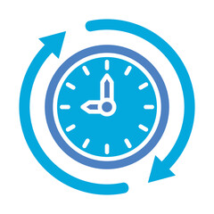 Hours Glyph Two Color Icon