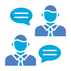 Conversation Glyph Two Color Icon