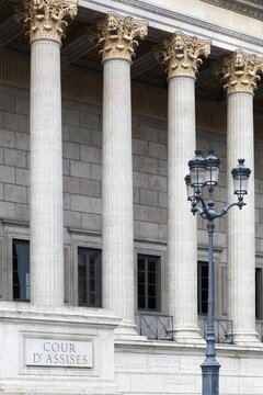 Assize court in Lyon called cour d'assises in French language, France
