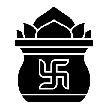 Kumbh Kalash Solid Icon
