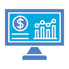 Analytics Glyph Two Color Icon