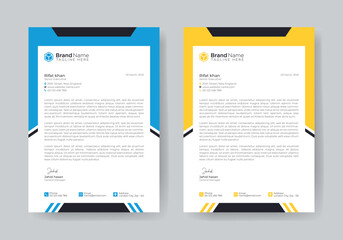 Simple business letterhead design template