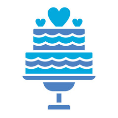 Cake Glyph Two Color Icon