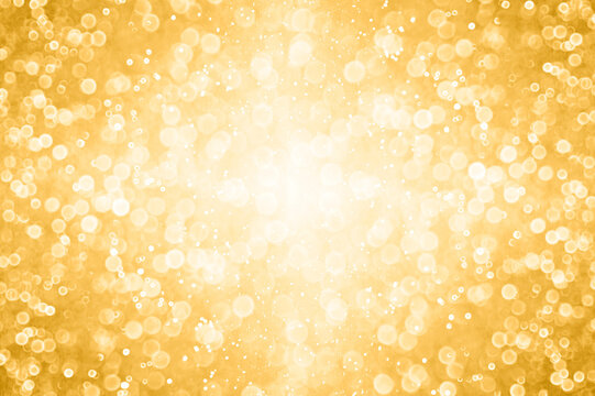 Gold glitter birthday background or golden winner border burst coin explosion