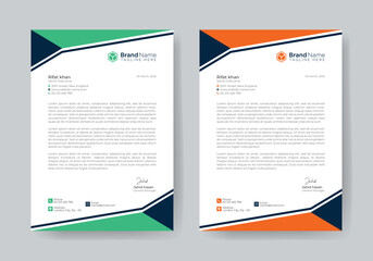 Letterhead template in creative style design
