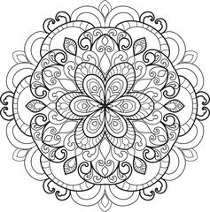 Mandalas for coloring book color pages. Anti-stress coloring book page for adults.