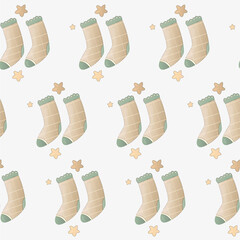 cozy and warm socks of autumn shades