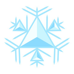 Illustration of snowflake. Winter decoration for Merry Christmas and Happy New Year.