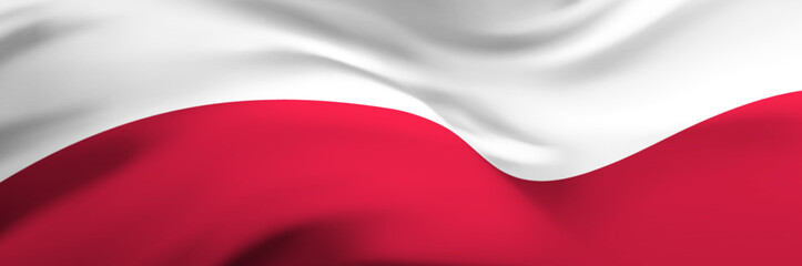 National flag of Poland. Country official symbol. Banner, background