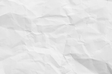 White crumpled paper texture background...