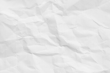 White crumpled paper texture background...