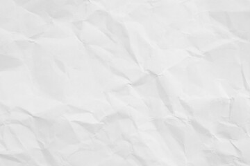 White crumpled paper texture background...