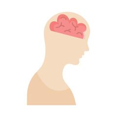 head with pink brain