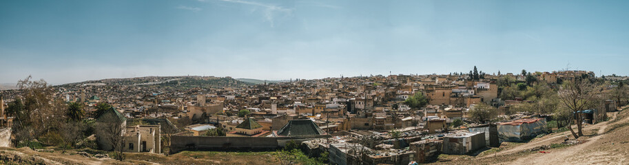Fototapeta na wymiar Fès city panorama, Morocco