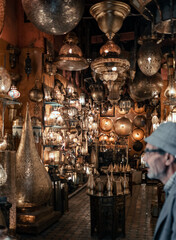 Fototapeta na wymiar Lamp Shop in Morocco