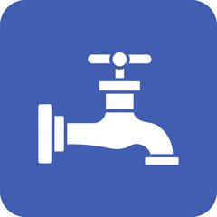Faucet Multicolor Round Corner Glyph Inverted Icon