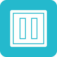 Pause Multicolor Round Corner Glyph Inverted Icon