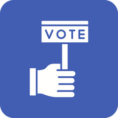 Placard Multicolor Round Corner Glyph Inverted Icon