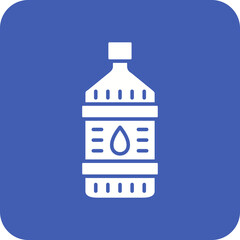 Oil Bottle Multicolor Round Corner Glyph Inverted Icon