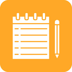 Notes Multicolor Round Corner Glyph Inverted Icon